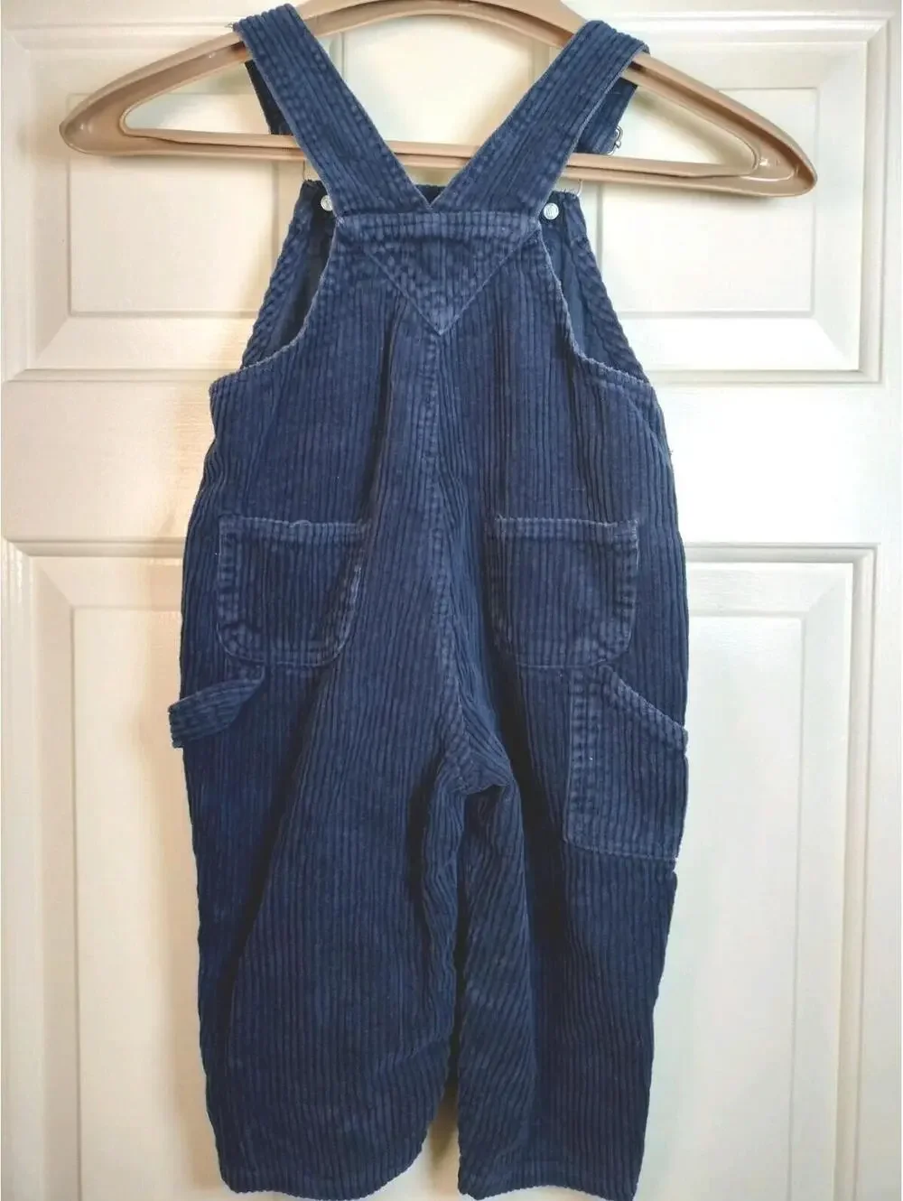 VTG Carter's Rugged Outdoor Wear Corduroy Overalls‎ 2T Navy Blue Train Workwear